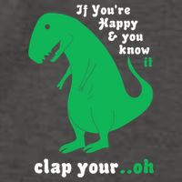 T-Rex If You're Happy and You Know It Clap Your Oh Vector Backpack