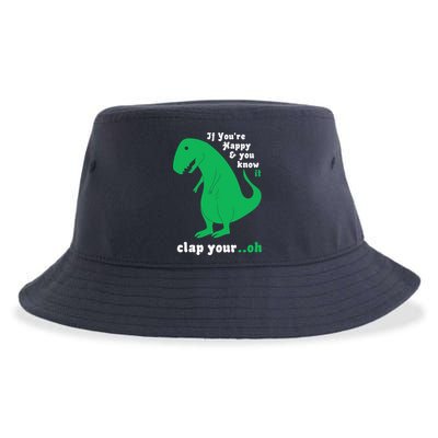 T-Rex If You're Happy and You Know It Clap Your Oh Sustainable Bucket Hat