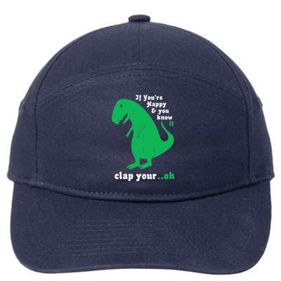 T-Rex If You're Happy and You Know It Clap Your Oh 7-Panel Snapback Hat