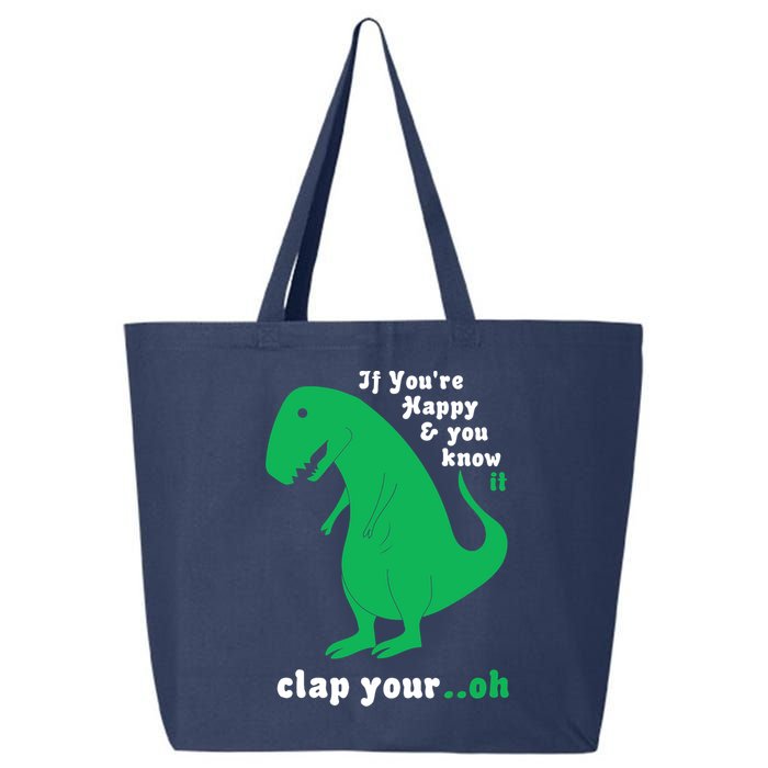 T-Rex If You're Happy and You Know It Clap Your Oh 25L Jumbo Tote