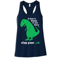 T-Rex If You're Happy and You Know It Clap Your Oh Womens Tank Top
