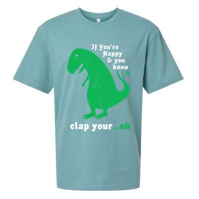 T-Rex If You're Happy and You Know It Clap Your Oh Sueded Cloud Jersey T-Shirt
