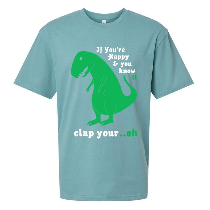 T-Rex If You're Happy and You Know It Clap Your Oh Sueded Cloud Jersey T-Shirt