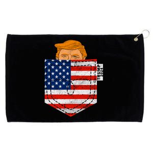 Trump In Your Pocket Usa Election Trump For 2024 4th Of July Gift Grommeted Golf Towel