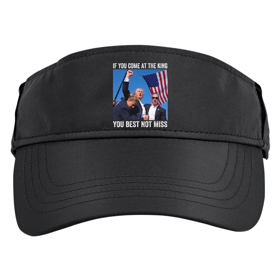 Trump If You Come At The King You Best Not Miss Adult Drive Performance Visor