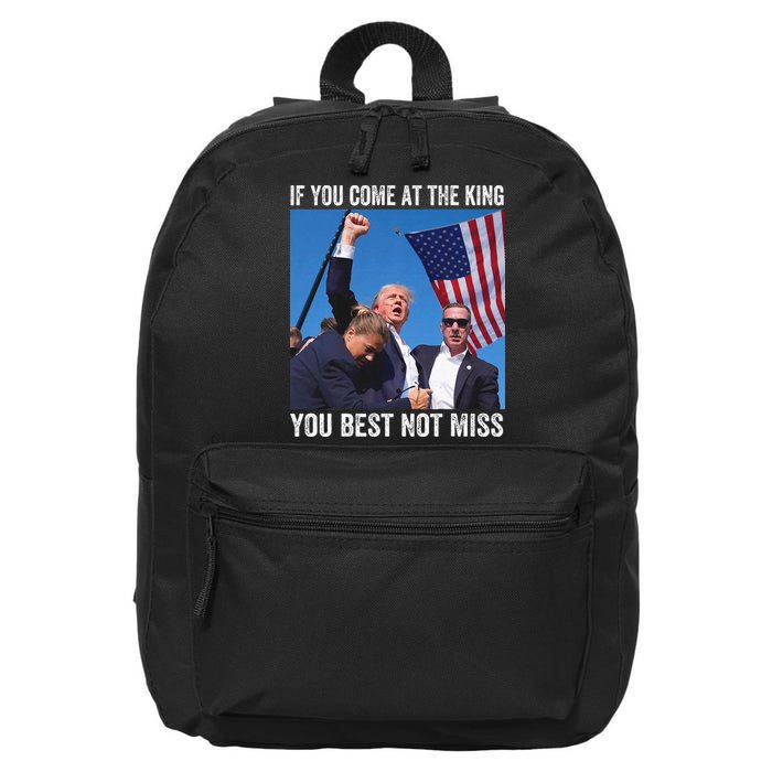 Trump If You Come At The King You Best Not Miss 16 in Basic Backpack