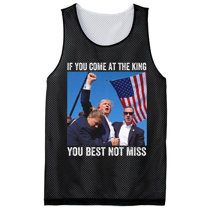 Trump If You Come At The King You Best Not Miss Mesh Reversible Basketball Jersey Tank