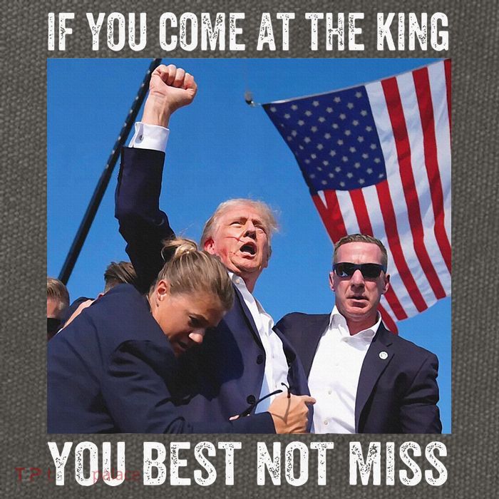 Trump If You Come At The King You Best Not Miss Cotton Canvas Backpack