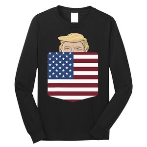 Trump In Your Pocket Usa Election Trump For 2024 Long Sleeve Shirt