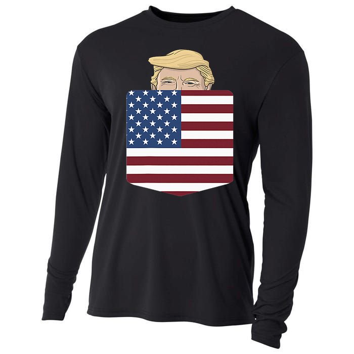 Trump In Your Pocket Usa Election Trump For 2024 Cooling Performance Long Sleeve Crew