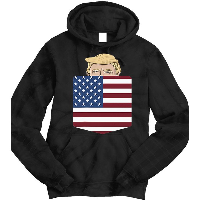 Trump In Your Pocket Usa Election Trump For 2024 Tie Dye Hoodie