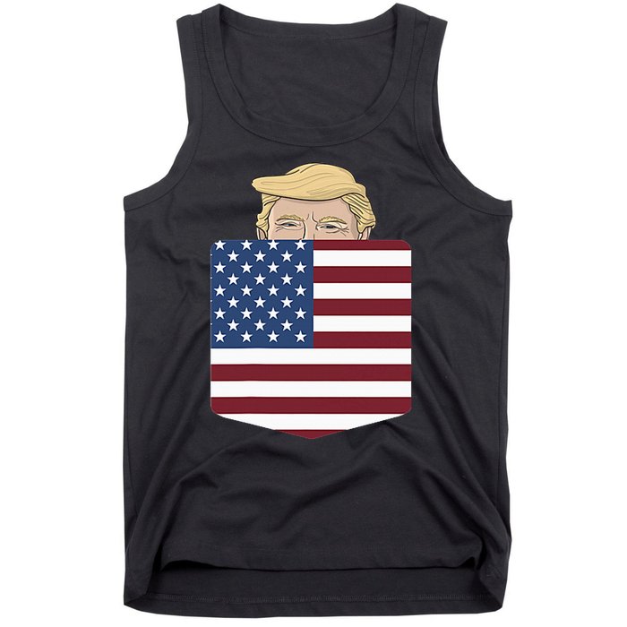 Trump In Your Pocket Usa Election Trump For 2024 Tank Top