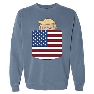 Trump In Your Pocket Usa Election Trump For 2024 Garment-Dyed Sweatshirt