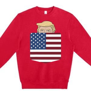 Trump In Your Pocket Usa Election Trump For 2024 Premium Crewneck Sweatshirt