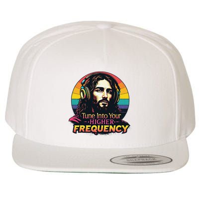 Tune Into Your Higher Frequency Jesus Wool Snapback Cap