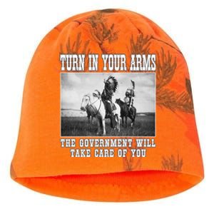 Turn In Your Arms The Government Will Take Care Of You Kati - Camo Knit Beanie