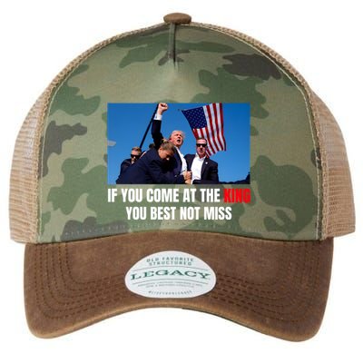Trump If You Come At The King You Best Not Miss Legacy Tie Dye Trucker Hat