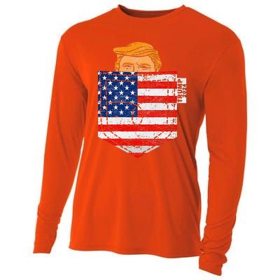 Trump In Your Pocket Usa Election Trump For 2024 Cooling Performance Long Sleeve Crew