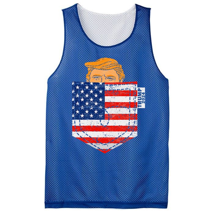 Trump In Your Pocket Usa Election Trump For 2024 Mesh Reversible Basketball Jersey Tank