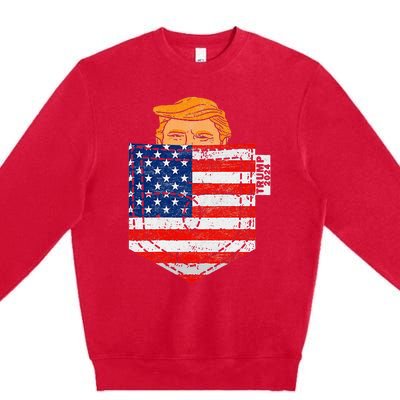 Trump In Your Pocket Usa Election Trump For 2024 Premium Crewneck Sweatshirt