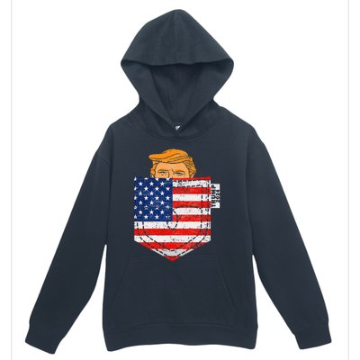 Trump In Your Pocket Usa Election Trump For 2024 Urban Pullover Hoodie