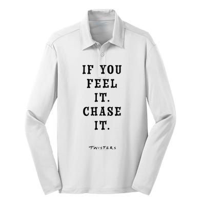 Twisters If You Feel It Chase It Silk Touch Performance Long Sleeve Polo