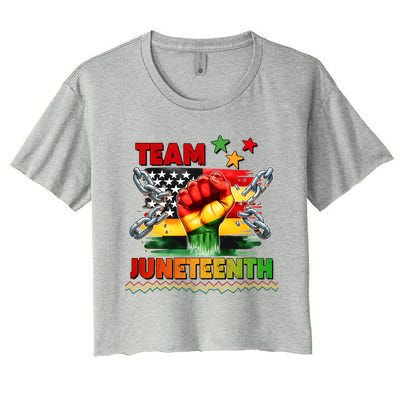 Team Junenth 1865 Gift Women's Crop Top Tee