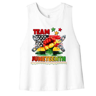 Team Junenth 1865 Gift Women's Racerback Cropped Tank