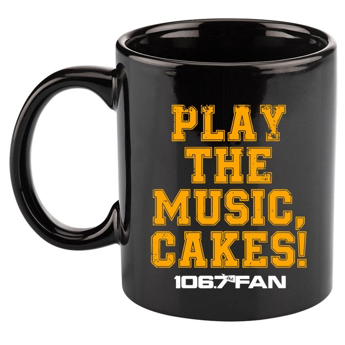 The Junkies 106.7 The Fan Play The Music Cakes 11oz C Handle Ceramic Mug