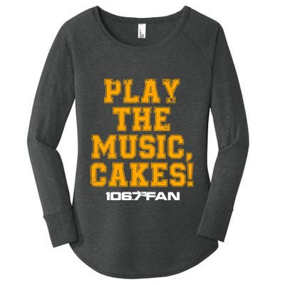 The Junkies 106.7 The Fan Play The Music Cakes Women's Perfect Tri Tunic Long Sleeve Shirt