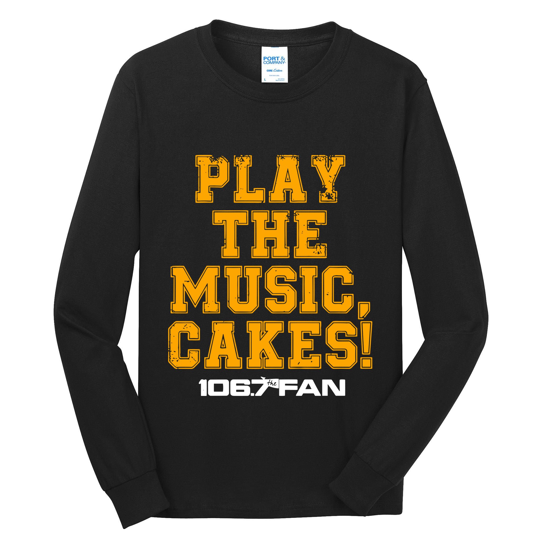 The Junkies 106.7 The Fan Play The Music Cakes Tall Long Sleeve T-Shirt