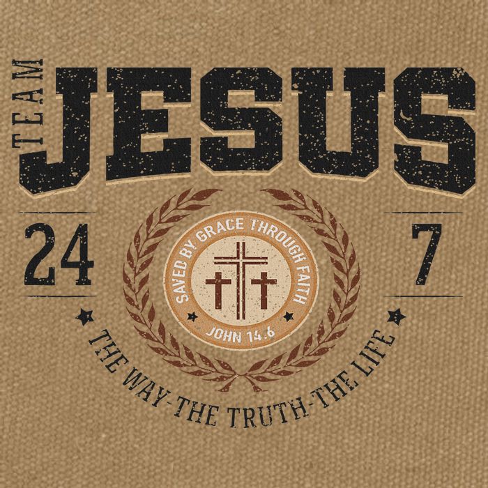 Team Jesus 24 7 The Way The Truth The Life Cotton Canvas Backpack