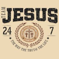 Team Jesus 24 7 The Way The Truth The Life Drawstring Bag