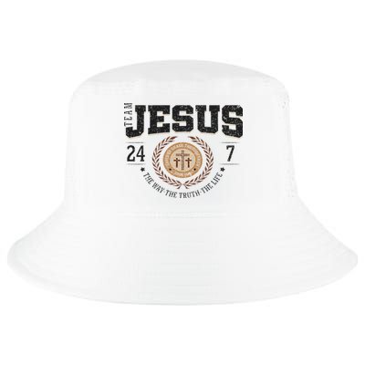 Team Jesus 24 7 The Way The Truth The Life Cool Comfort Performance Bucket Hat