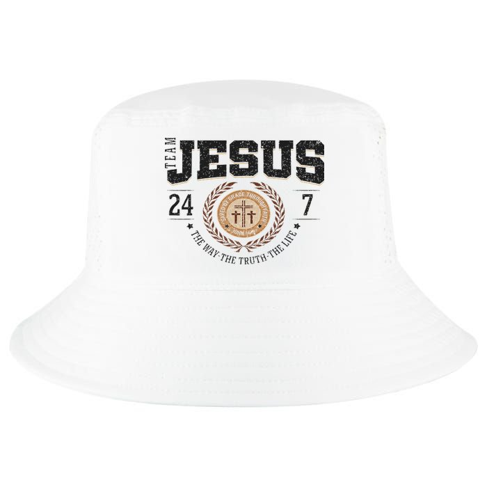 Team Jesus 24 7 The Way The Truth The Life Cool Comfort Performance Bucket Hat