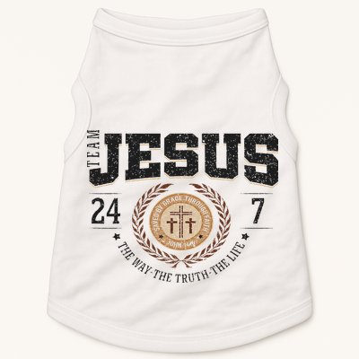 Team Jesus 24 7 The Way The Truth The Life Doggie Tank