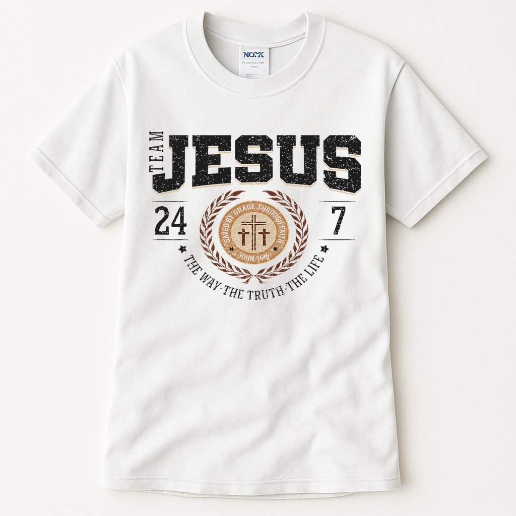 Team Jesus 24 7 The Way The Truth The Life Tall T-Shirt