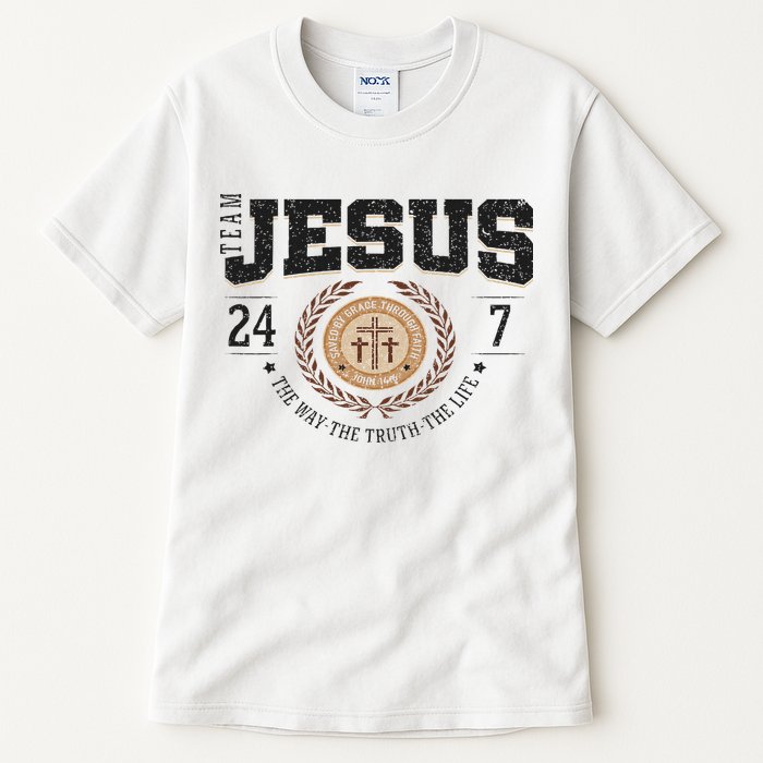 Team Jesus 24 7 The Way The Truth The Life Tall T-Shirt