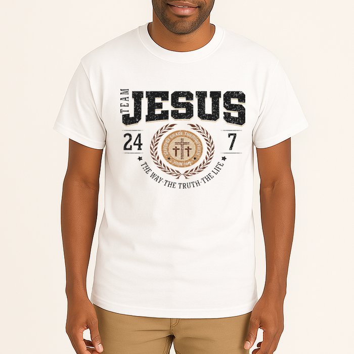 Team Jesus 24 7 The Way The Truth The Life Tall T-Shirt