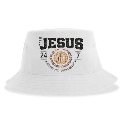 Team Jesus 24 7 The Way The Truth The Life Sustainable Bucket Hat