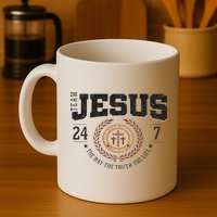 Team Jesus 24 7 The Way The Truth The Life Mug