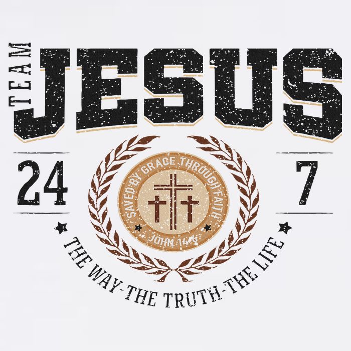 Team Jesus 24 7 The Way The Truth The Life Flat Bill Trucker Hat