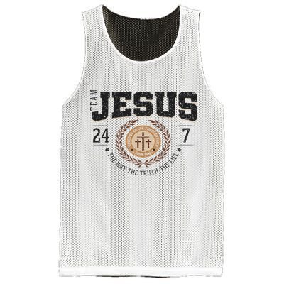 Team Jesus 24 7 The Way The Truth The Life Mesh Reversible Basketball Jersey Tank