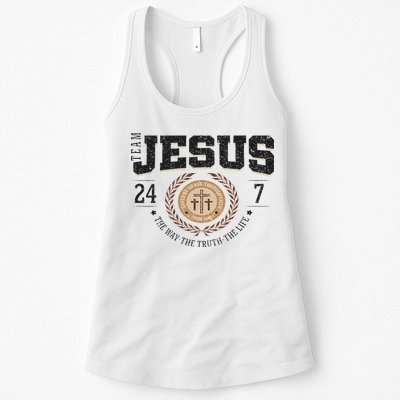 Team Jesus 24 7 The Way The Truth The Life Womens Tank Top
