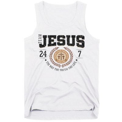 Team Jesus 24 7 The Way The Truth The Life Tank Top