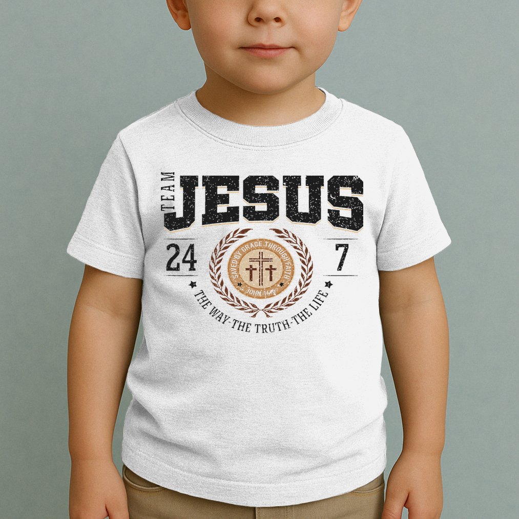 Team Jesus 24 7 The Way The Truth The Life Toddler T-Shirt