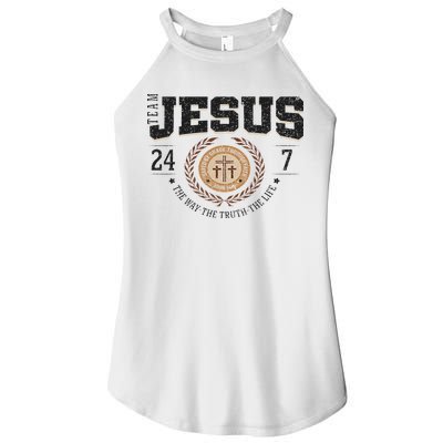 Team Jesus 24 7 The Way The Truth The Life Women's Perfect Tri Rocker Tank