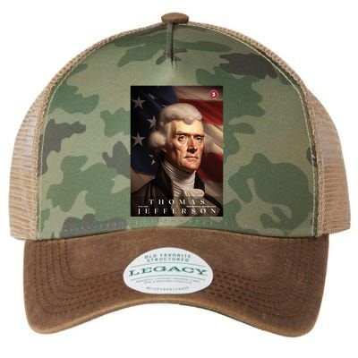 Thomas Jefferson 3rd President Of The United States Portrait Legacy Tie Dye Trucker Hat