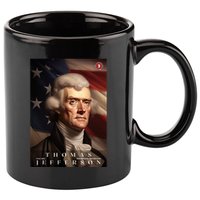 Thomas Jefferson 3rd President Of The United States Portrait 11oz C Handle Ceramic Mug