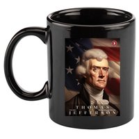 Thomas Jefferson 3rd President Of The United States Portrait 11oz C Handle Ceramic Mug